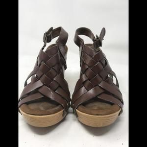 GH Bass & Co Shane Womans Platform Wedge Sandals Cork Base Sz 7M